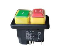 PKNVKZIDK Emergency Stop Switch Electromagnetic Pushbutton Switches Waterproof Emergency Stop Button Switch 16(12) A 10(8) A 250V 2HP 16A 220-240V KJD17B(KJD17B-BC-5P) PKNVKZIDK
