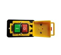 PKNVKZIDK Emergency Stop Switch KJD12 120V 10A Waterproof Emergency Electromagnetic Pushbutton Switch 4 Pins Push Button Switch for Bench Drill Grinder PKNVKZIDK