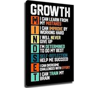 PKNVKZIDK Entrepreneurial Poster Growth Mindset Inspiring Quotes Wall-Art for Home Office Study Workspace Business Wisdom Framed,08x12inch(20x30cm)
