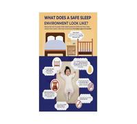PKNVKZIDK Essential Infant Safe Sleep Guide Temperature Regulation and Hazard Sleep Space Instructions Framed,16x24inch(40x60cm)