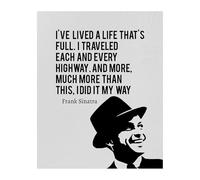 PKNVKZIDK Frank Sinatra I Did It My Way Lyrics Wall-Art - Retro Music for Studio, Bedroom, and Bar Decor Unframed,16x24inch(40x60cm)