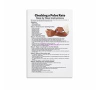 PKNVKZIDK How to Check Pulse Rate Step by Step Guide Health Education Wall-Art Unframed,08x12inch(20x30cm)