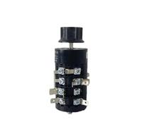 PKNVKZIDK HZ5B-20/4-3-1 Six Position Changeover Rotary Cam Switch 4 Levels 20A Silver 16 Terminals Star Handle PKNVKZIDK