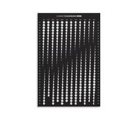 PKNVKZIDK Lunar Calendar 2026 Wall Art, Moon Phases Poster with Glow in The Dark, Modern Space Themed Decor for Living Room, Nursery, Galaxy Bedroom Aesthetic PKNVKZIDK(Framed,08x12inch(20x30cm))