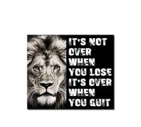 PKNVKZIDK Motivational Poster for Students, “It’s Not Over When You Lose, It’s Over When You Quit” Inspirational Wall Art for Study Room, Classroom Unframed,12x18inch(30x45cm)