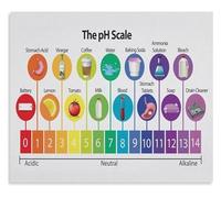 PKNVKZIDK Science Poster Metal Tin Sign The pH Scale Educational Chart for Classroom Learning or Playroom Wall Decor 8 X 12 inch