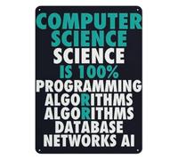 PKNVKZIDK Understated Programming Wisdom Metal Sign 8x12 Inch Algorithm Reference Wall Decor For Coder Cubicle Meeting Room Innovation Space 8 X 12 inch
