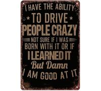 PKNVKZIDK Unrivaled Power To Confuse People Statement Comedic Metal Sign For Classroom Office Wall-Art Playful Present 8 X 12 inch