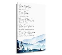 PKNVKZIDK Vintage 5 Solas of the Reformation - Reformed Theology Canvas Wall-Art for Home, Library and Church Office Decor Unframed,12x18inch(30x45cm)