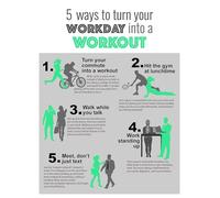PKNVKZIDK Workday Workout, Office Exercise Guide, Quick Desk Routine Chart, Health & Productivity Wall-Art Unframed,16x24inch(40x60cm)