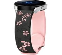PKQTOP Flower Replacement Band for Amazfit GTR Mini 42mm/GTS 4/4 Mini/3/2/2e/2Mini, 20mm Sport Bracelet Silicone Watch Strap for Amazfit Active 2/Active 3/Bip 3 Pro/U/S/S Lite