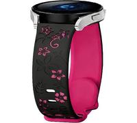 PKQTOP Flower Replacement Band for Amazfit GTR Mini 42mm/GTS 4/4 Mini/3/2/2e/2Mini, 20mm Sport Bracelet Silicone Watch Strap for Amazfit Active 2/Active 3/Bip 3 Pro/U/S/S Lite