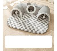 PKRANZYHKAL Cat Bed - Cozy Cat Nest Bed & Sleeping Bag for Indoor Cats, Kitten Bed with Tunnel Design, Multi-Entry Play & Sleep Area, Soft Plush, (Jas Grey, S (1.1-5.5lb))