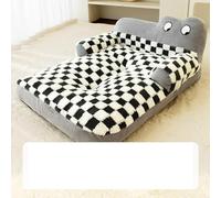 PKRANZYHKAL Cat Bed & Dog Bed - Soft Lamb Fleece Pet Sofa for Indoor Cats, Small Dogs, Available in S-2XL Sizes, Cozy & Breathable (Milo Grey(Cannot Disassembled), L(65 * 50 * 29cm))