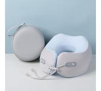 PKRANZYHKAL Neck Pillow for Travel: Ultimate Memory Foam Support for Airplane Journeys - Travel Essentials with Cooling Fabric,Gray B