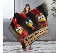 PKRD Blankets Queen Size Welcome To Our Coop. We'Re All Crazy! Flannel Blanket Large Blanket White Blanket(150x200cm)