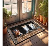 PKRD Doormat Rug Live Like Someone Let The Gate Open! Doormat Fall Outside Door Mats Inside Door Mats For Front(50X80CM)
