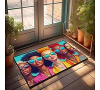 PKRD Farmhouse Bath Rug Five Women Wearing Colorful Sunglasses. Doormat Unique Home Decor Door Mat Outdoor Entrance(40X60CM)