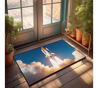 PKRD Farmhouse Bath Rug Space Shuttle Launching Into The Sky. Doormat Unique Home Decor Door Mat Outdoor Entrance(40X60CM)