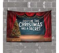 PKRD Garage Decor For Men Everyone This Christmas Has A Secret. Tapestry Wall Tapestry For Bedroom Man Cave Rules(100X150CM)