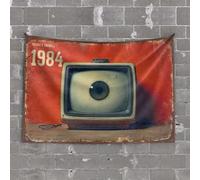 PKRD Garage Decor For Men George Orwell'S '1984' - A Glimpse Into Totalitarian Surveillance Tapestry Wall Decor For Dorm Room Man Cave Bar(100X150CM)
