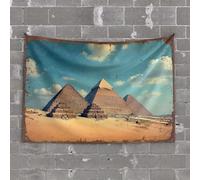 PKRD Garage Decor For Men The Great Pyramids Of Giza In Egypt. Tapestry Wall Decor For Dorm Room Man Cave Bar(75X100CM)