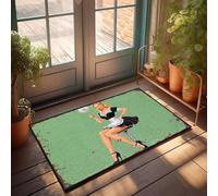 PKRD Large Front Door Mat Indoor Vintage Style Illustration Of A Sexy Maid. Doormat Fall Rug Fall Outdoor Rug(40X60CM)