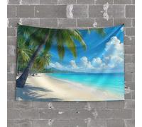 PKRD Man Cave Decor And Accessories Tropical Paradise With Palm Trees And Clear Blue Water. Tapestry Decor For Man Cave Bar Man Cave Decor(100X150CM)