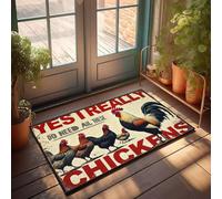 PKRD Personalized Door Mats For Front Door Yesterday We Really Do Need All These Chickens. Doormat Front Door Mats Outdoor Large Funny Office Decor(65X90CM)