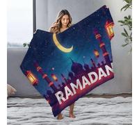 PKRD Plush Blanket Ramadan Kareem, May Blessings Fill Your Home. Flannel Blanket King Size Throw Blanket For Bed Blanket Queen Size(150x200cm)