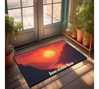 PKRD Welcome Mat For Front Door Outside Apocalypse Now: Sunset Over Mountains Doormat Farm Rug Outdoor Doormats(50X80CM)