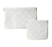 PKRFCJ Small Makeup Bag for Purse 2pcs Lipstick Organizer White Pouches for Purse Suitable for Coins Cards, Jewelry, Cosmetic Accessories (5.9 * 3.9in, 4.3 * 3.9in), white