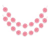 (PKT) 2 Pack Pink Fluffy Garlands 3.65m