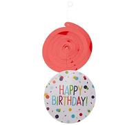 (PKT) 6 Confetti Birthday Swirl Decorations