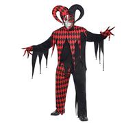 (PKT) (844205-55) Adult Mens Krazed Jester Costume (Standard)