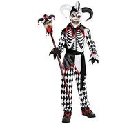 (PKT) (9902439) Child Boys Sinister Jester Boy Costume (10-12yr)