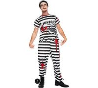 (PKT) (9902665) Adult Mens Zombie Convict Costume (Extra Large) - [XXL on PKT]