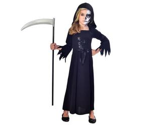 (PKT) (9902742) Child Girls Grim Reaper Costume (9-10yr)