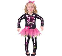 (PKT) (9903398) Child Girls Fancy Bones Skeleton Costume Dress (2-3yr)