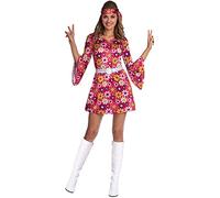 (PKT) (9906420) Adult Ladies 60's Retro Girl Costume (UK 8-10)