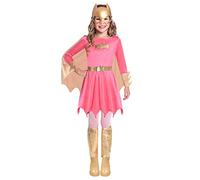 (PKT) (9906728) Child Girls Batgirl Pink Costume (6-8yr)
