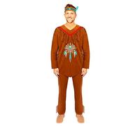 XL Native American Chief Costume - Wild West Fancy Dress for Men
