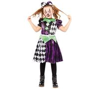 (PKT) (9912011) Child Girls Jester Girl Costume (4-6yr)