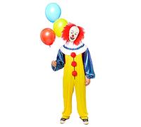 (PKT) (9912536) Adult Mens Pennywise The Clown Classic Costume & Mask (Extra Large) - Film 'IT'