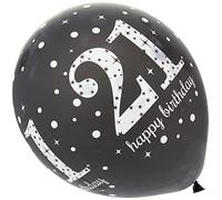 (PKT) Adult Gold Celebration 21st Latex Balloons 6 Pack