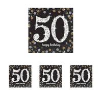 (PKT) Adult Gold Celebration 50th Luncheon Napkins (Pack of 4)
