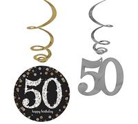 (PKT) Adult Gold Celebration 50th Swirl Decorations