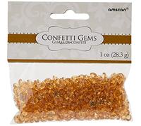 (PKT) Adult Gold Clear Confetti Gems Decoration 28g