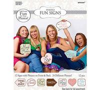 (PKT) Adult Ladies 12 Pack Fun Bridal Shower Photo Signs