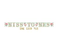 (PKT) Adult Ladies 2 Piece Mint To Be Letter Banner 3m x 1.82m